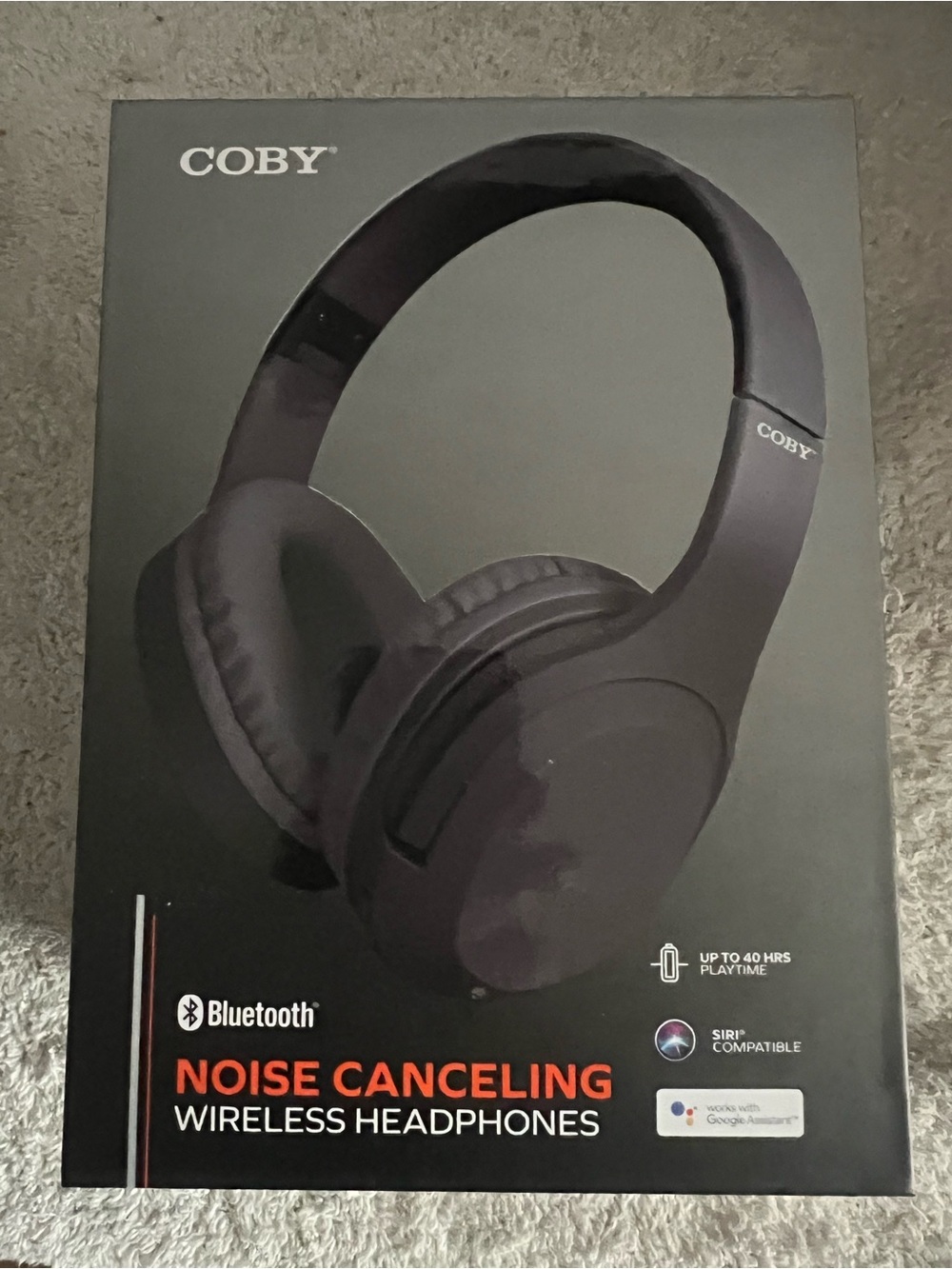 COBY Noise Canceling Wireless Headphones - New in Sealed Box